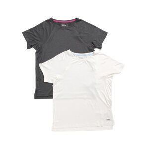 EDDIE BAUER Black/white 2pk Sapphirine Short Sleeve Tops